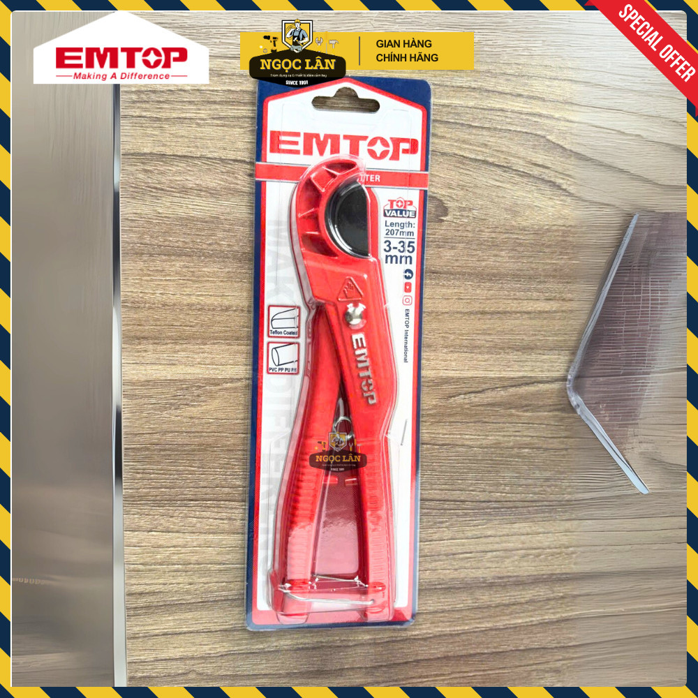 Kéo Cắt Ống EMTOP 3-35mm phủ teflon nhỏ gọn EMPC54636 chính hãng - Ảnh 6