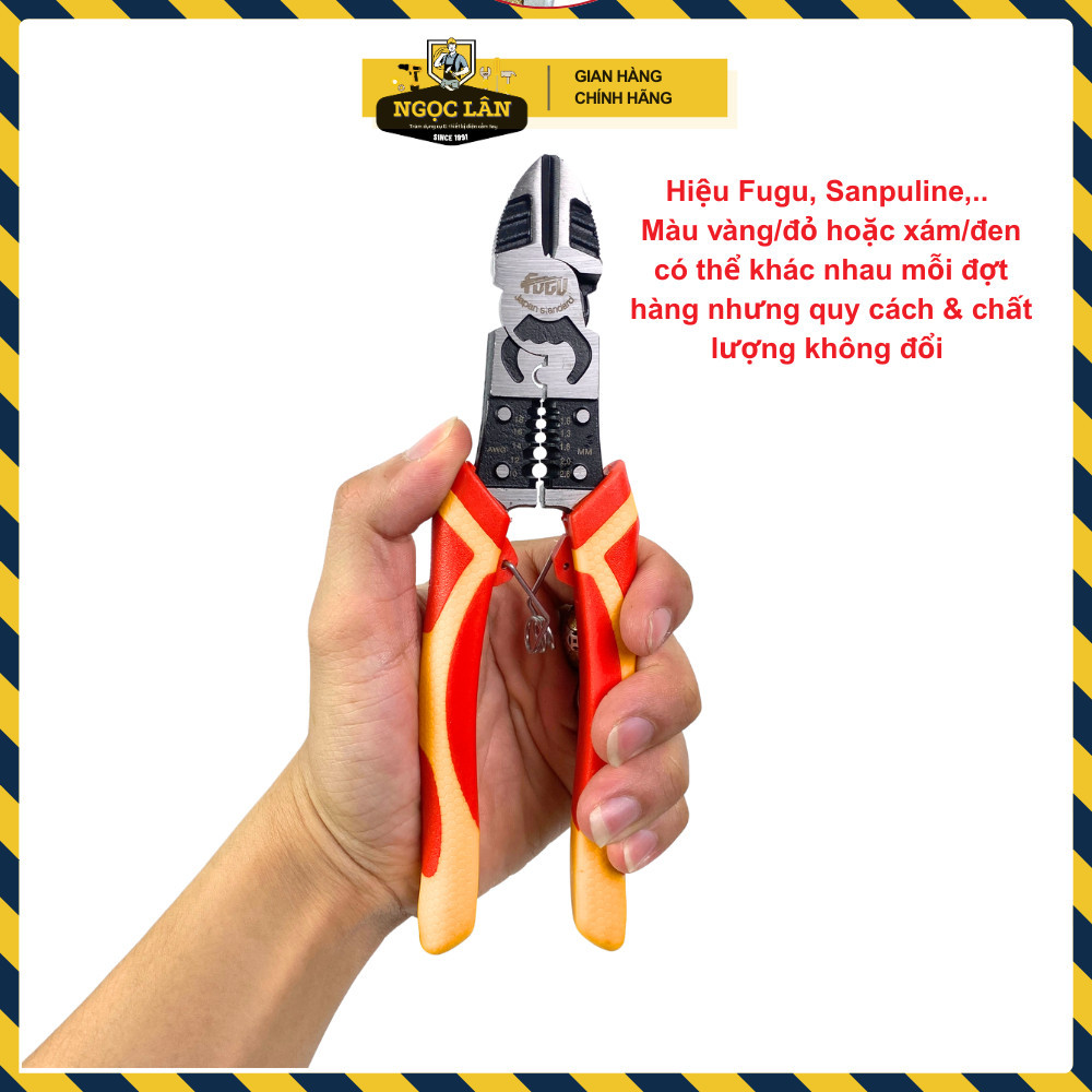 Kìm Đa Năng Fugu CRV Cắt Thép, Ép Cos, Tuốt Dây Điện - Ảnh 5