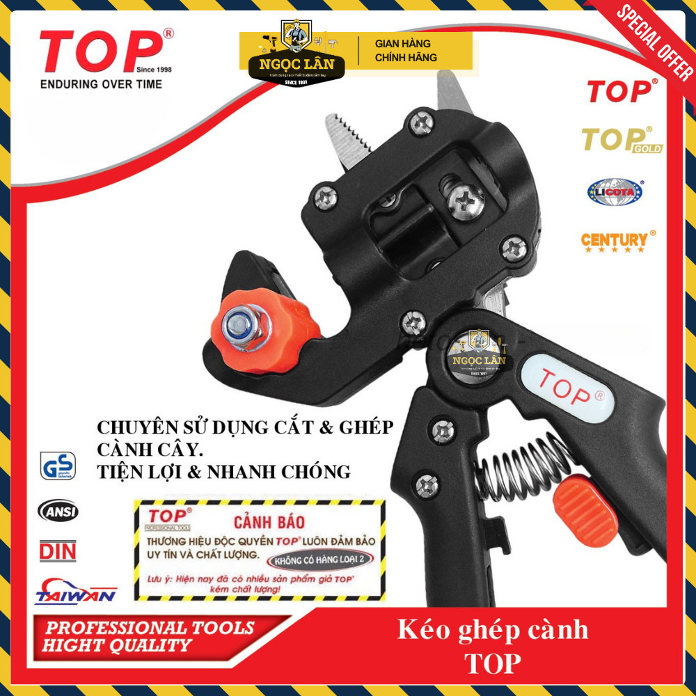 TOP Kéo ghép cành, chiết tỉa đa năng, 2 lưỡi cao cấp - Ảnh 4