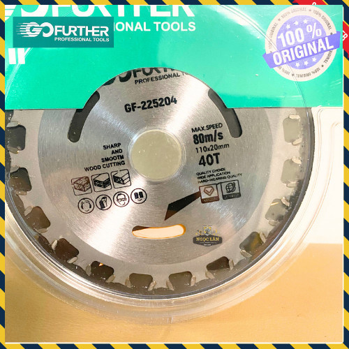 Lưỡi cắt gỗ Go Further 2 chiều 110mm 40 răng cưa gỗ, ván, cốp pha - Ảnh 4