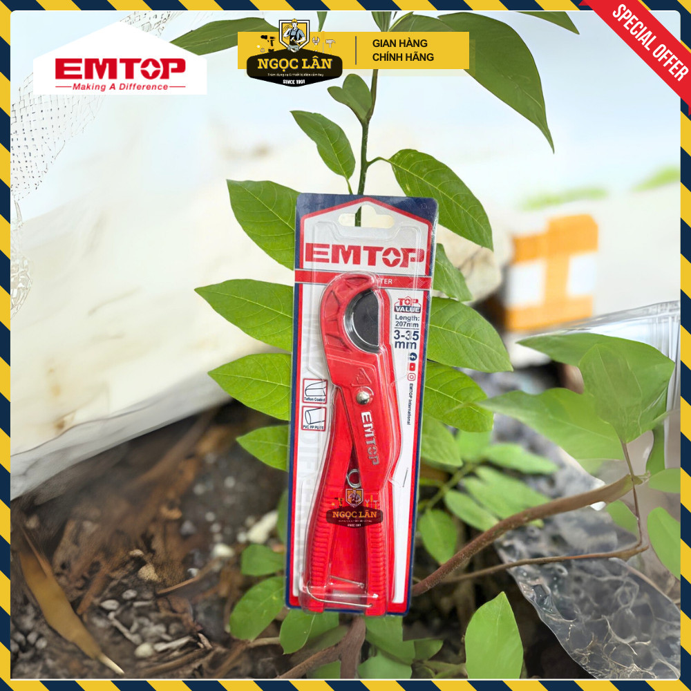 Kéo Cắt Ống EMTOP 3-35mm phủ teflon nhỏ gọn EMPC54636 chính hãng - Ảnh 4