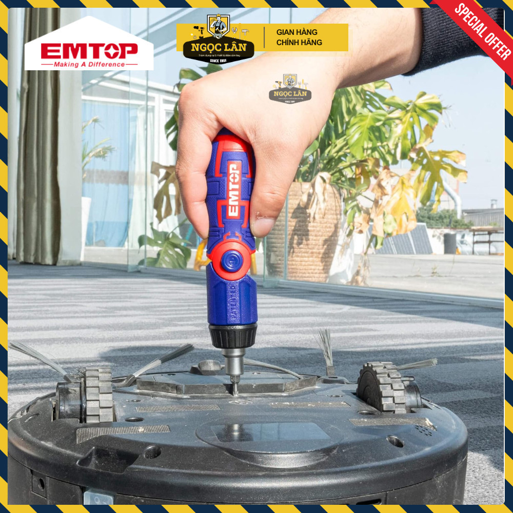 Bộ tua vít EMTOP 15 in 1, tay xoay chiều, 14 đầu CRV (ESDRH1502) - Ảnh 9
