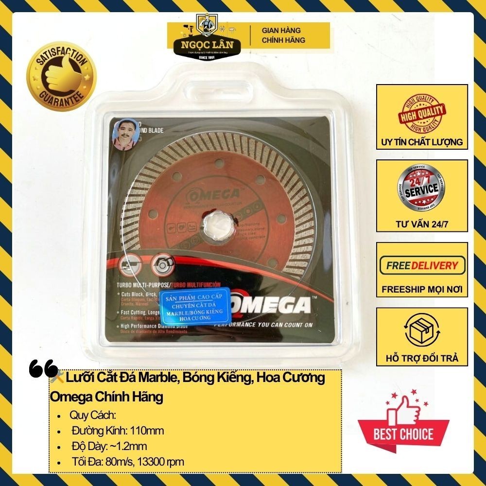 Lưỡi cắt đa năng Omega bóng kiếng đá Marble, Hoa Cương chính hãng cao cấp