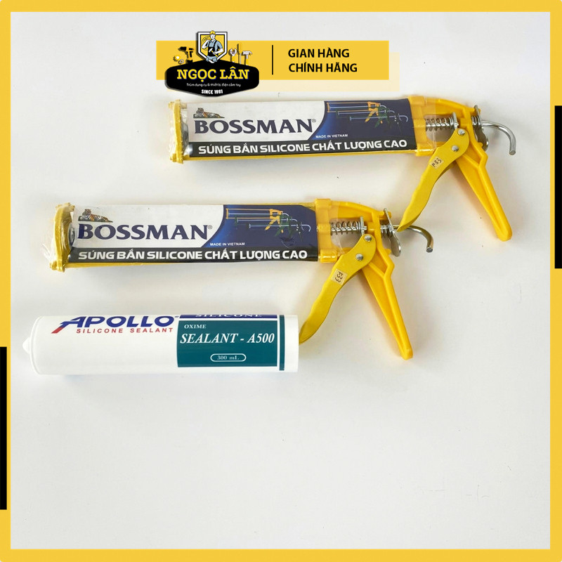 Súng bắn keo silicone Bossman màu vàng - Ảnh 5