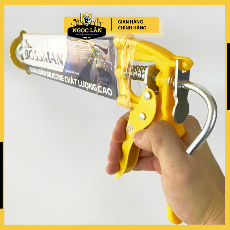 Súng bắn keo silicone Bossman màu vàng - Ảnh 7
