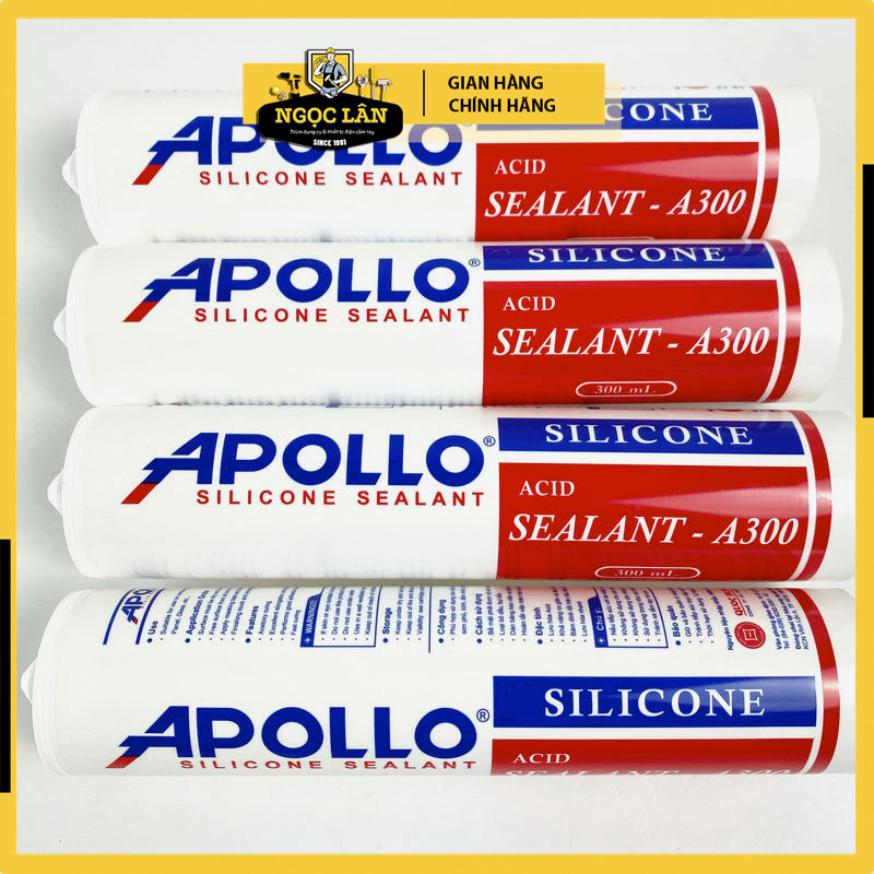 Keo dán kính Silicone Apollo A200, A300, A500 Trắng Trong - Ảnh 3