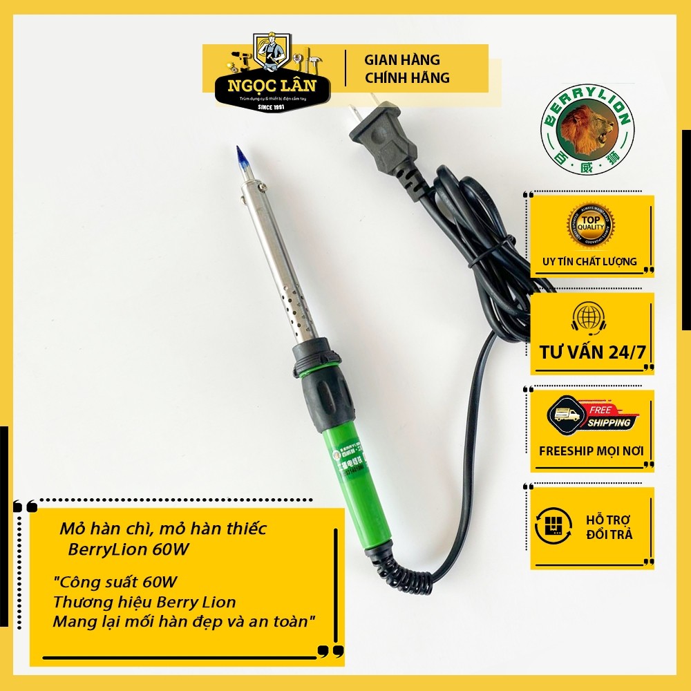 Mỏ hàn thiếc chì BerryLion 60W