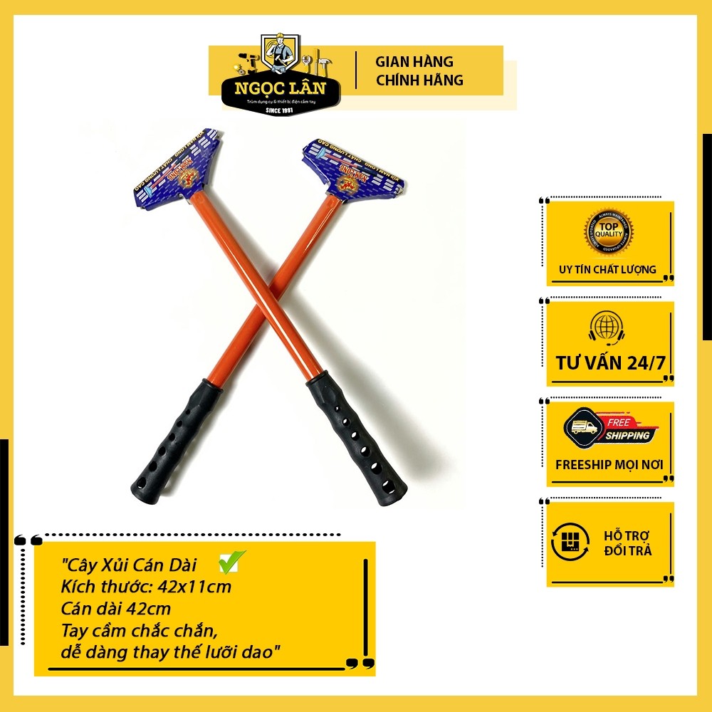 Cây xủi cán dài 42x11cm thay lưỡi được Nam Long