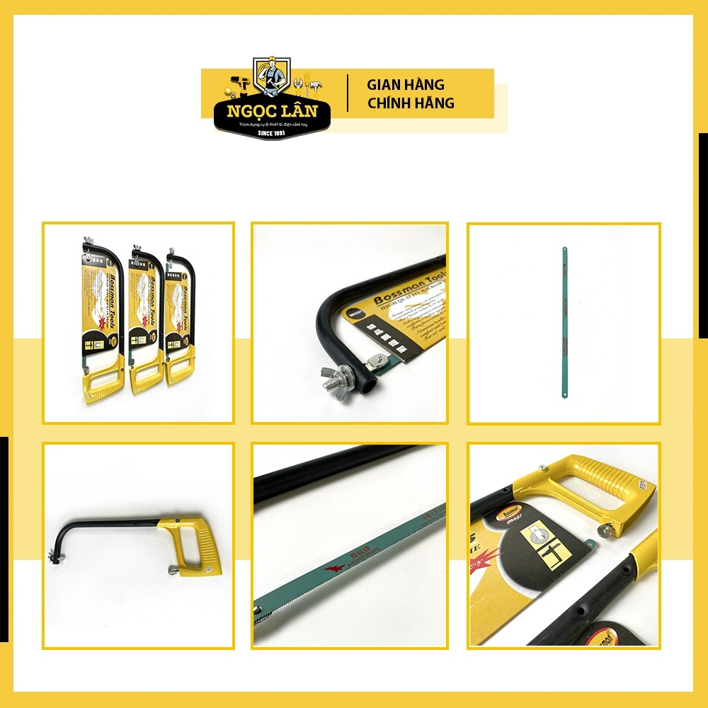 Khung cưa sắt Bossman 12 inch cao cấp, cưa ống nước, kèm 1 lưỡi cưa sắt - Ảnh 9