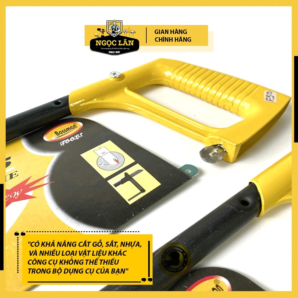 Khung cưa sắt Bossman 12 inch cao cấp, cưa ống nước, kèm 1 lưỡi cưa sắt - Ảnh 2