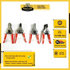 Kìm tuốt dây điện đa năng chuyên dụng, cắt bấm cos, hàng Trung Quốc
