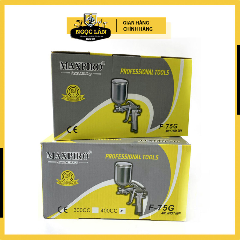 Súng phun sơn Maxpiro F-75G đầu phun 1.5mm, bình 400cc - Ảnh 7
