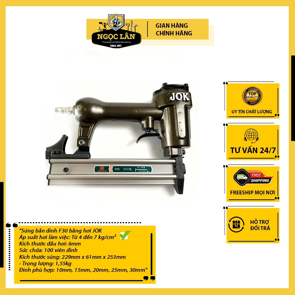 Máy bắn đinh thẳng JOK F30 bằng hơi