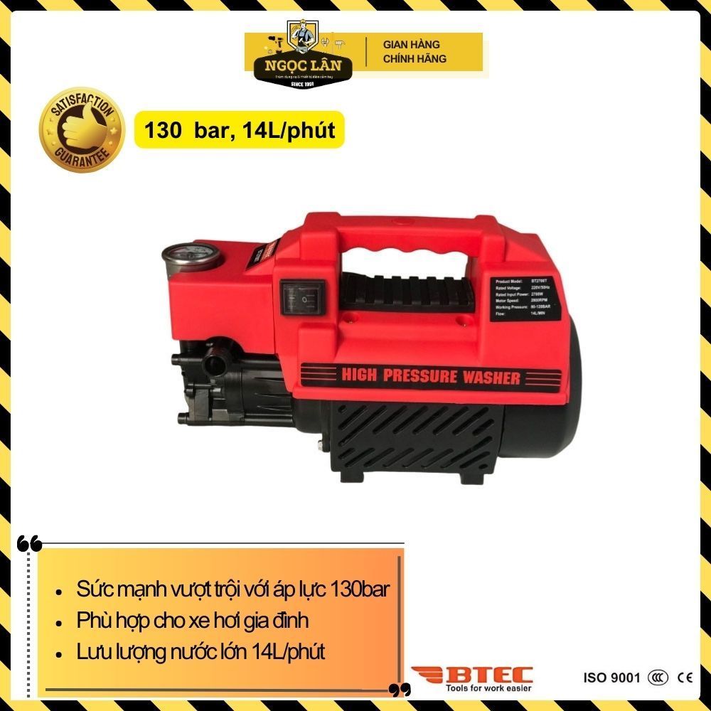 Máy xịt rửa xe Bitec BT2700T 2700W chính hãng - Ảnh 3