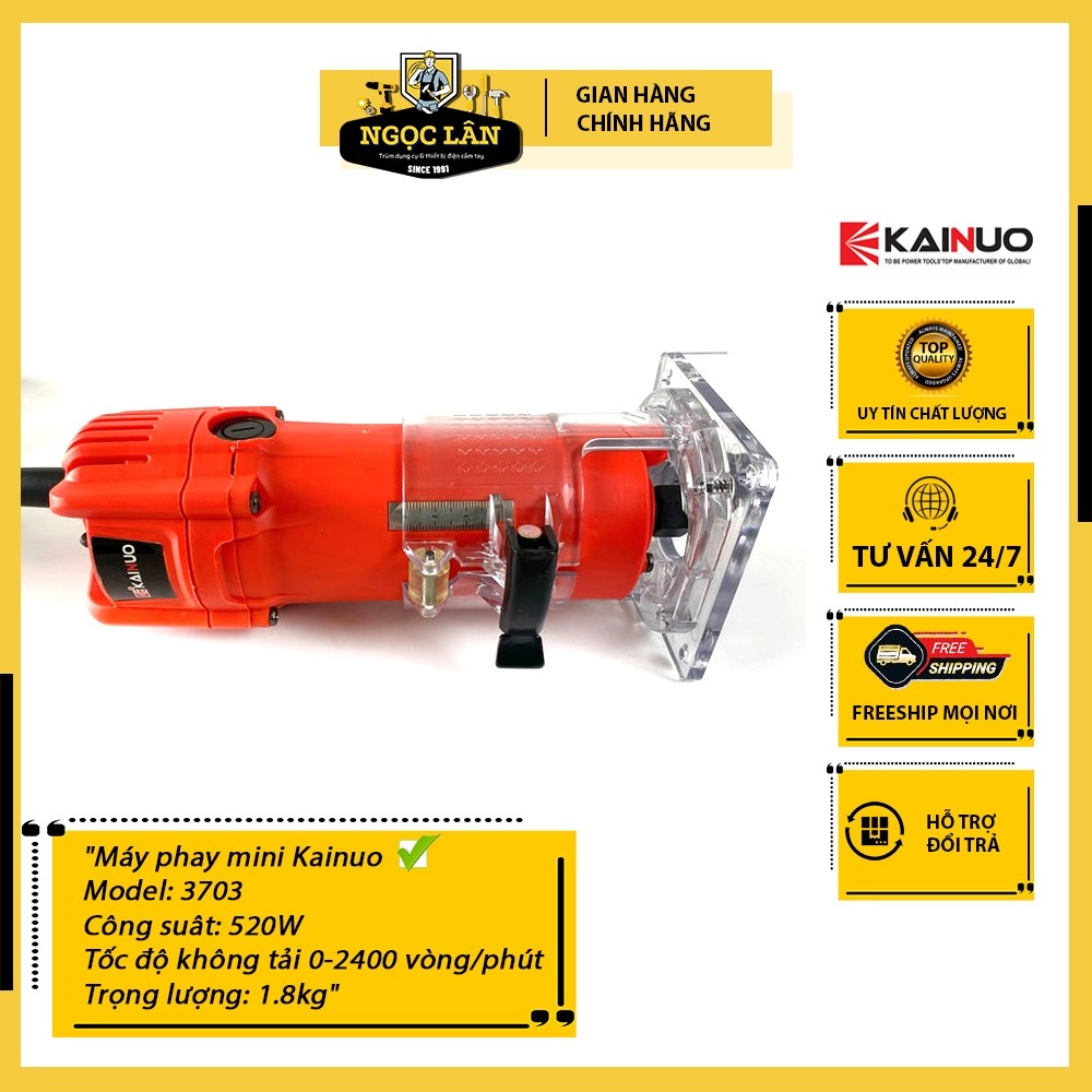 Kainuo Máy Phay Mini 520W 6mm 3703 Chính Hãng
