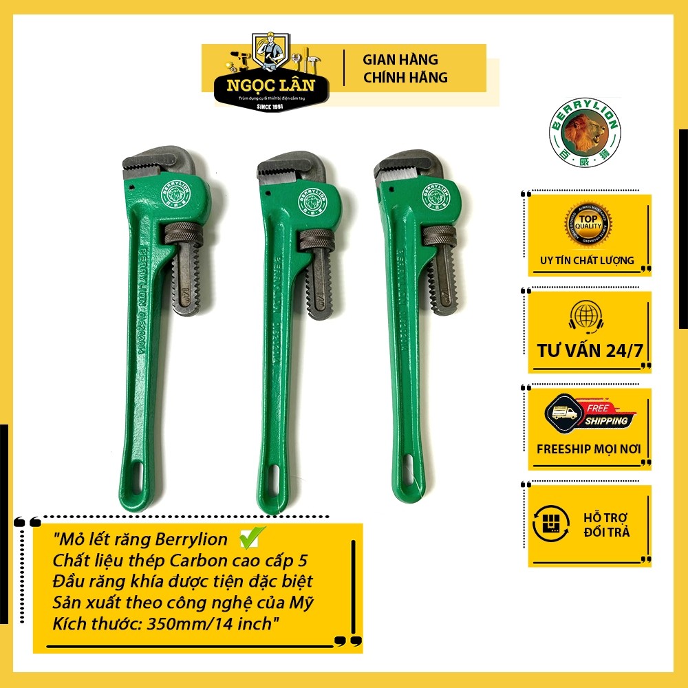 Mỏ lết răng ống nước BerryLion 14 inch 350mm