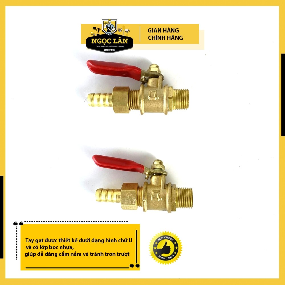Van Khóa Hơi Bi 1/4" (13mm) Mỏng/Dày - Ảnh 2