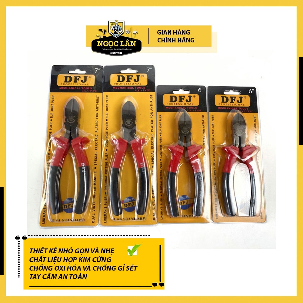 Kìm cắt DFJ Cao cấp 6 inch, 7 inch - Ảnh 2