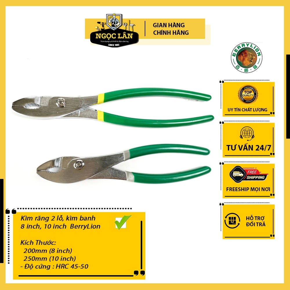 Kìm Răng BerryLion 2 Lỗ 8-10 inch (200-250mm)