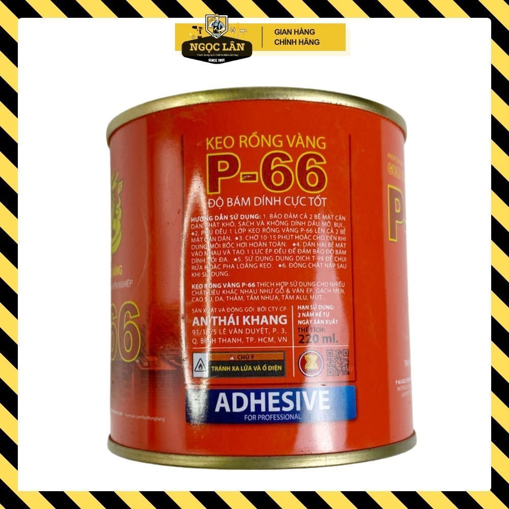 Keo Rồng Vàng P-66 đa năng dán da, gỗ, alu 110ml, 220ml, 600ml - Ảnh 4