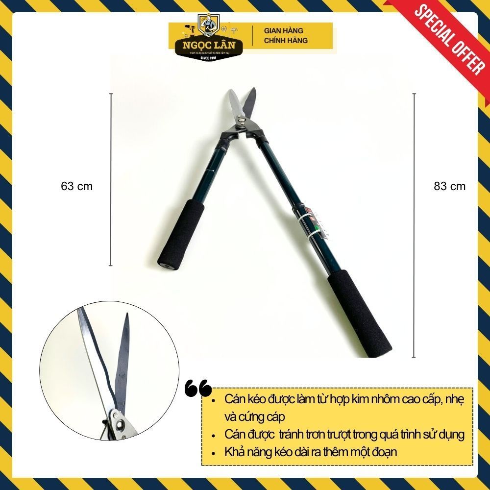 Kéo cắt tỉa cây cảnh, hàng rào TOP có tăng 63-83cm - Ảnh 2