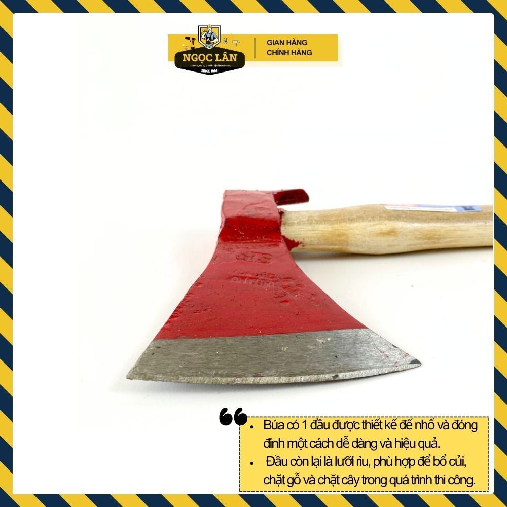Rìu Búa Đa Năng Sơn Tùng 35cm - 3 Chức Năng Chặt, Đóng, Nhổ Đinh - Ảnh 2