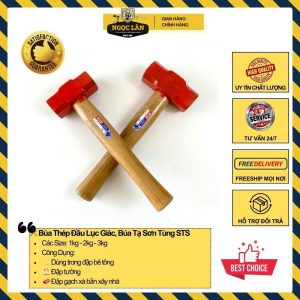 Búa tạ thép đầu lục giác Sơn Tùng STS 1kg-2kg-3kg