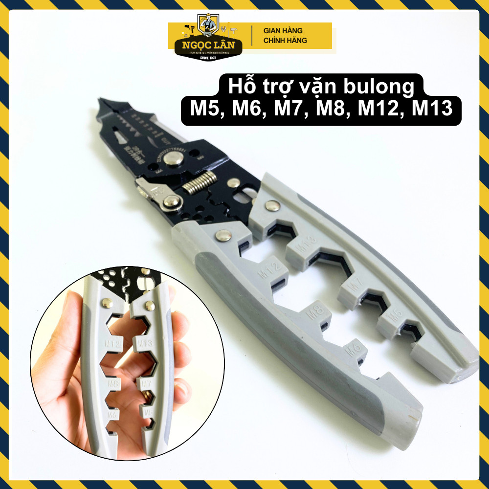 Kìm Tuốt Dây Điện Đa Năng 28-in-1, Cắt, Ép Cos, Vặn Ốc - Ảnh 7