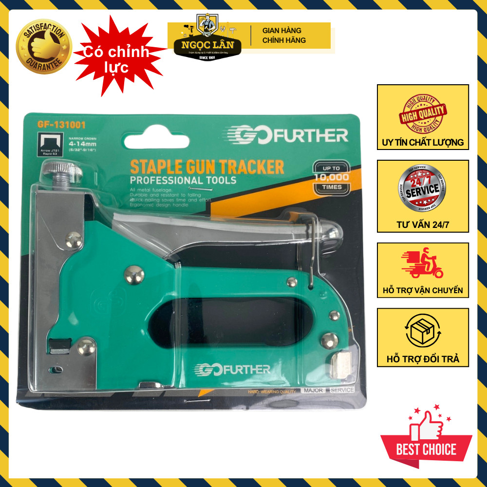 Kìm Bắn Đinh Ghim Gofurther 4-14mm có chỉnh lực bấm gỗ