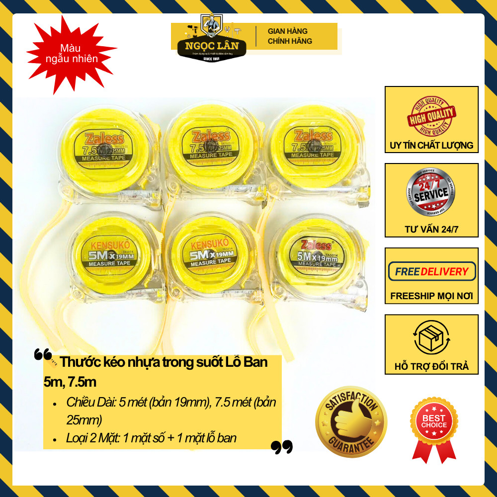 Thước Kéo Lỗ Ban 2 Mặt Số 5m, 7.5m