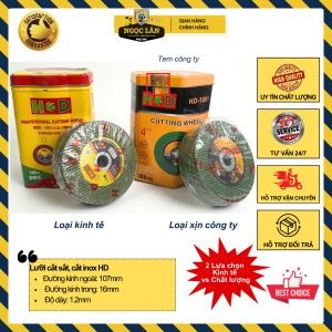 Combo 25/50/100 lưỡi Đá cắt sắt Inox Kim loại HD dòng phổ thông