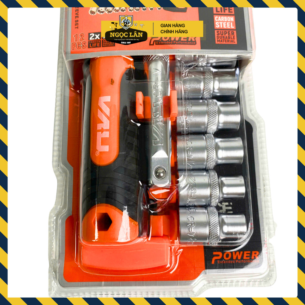 Bộ khẩu tự động VAU 12 chi tiết 1/2 inch 8-24mm thép CRV - Ảnh 5