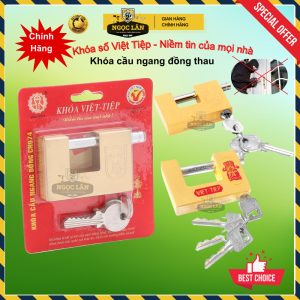 Khóa cầu ngang Việt Tiệp đồng hàng phi 8,10,12mm khóa cổng, cửa chính an toàn