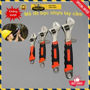Mỏ lết, mỏ lếch tay bọc nhựa 8'', 10'', 12'' tiện dụng, bền bỉ