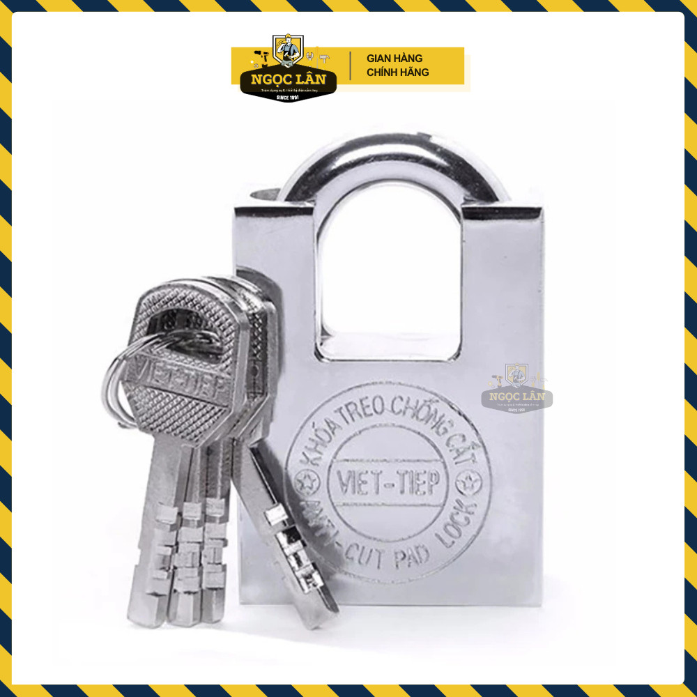 Khóa Chống Cắt Việt Tiệp, Cầu Phi 8-10-12mm, 4 Chìa, Xi Trắng - Ảnh 5