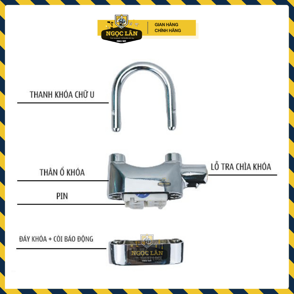Ổ khóa Apolex báo động chống trộm cao cấp chính hãng MS.686 - Ảnh 4