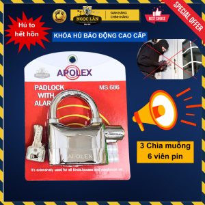 Ổ khóa Apolex báo động chống trộm cao cấp chính hãng MS.686