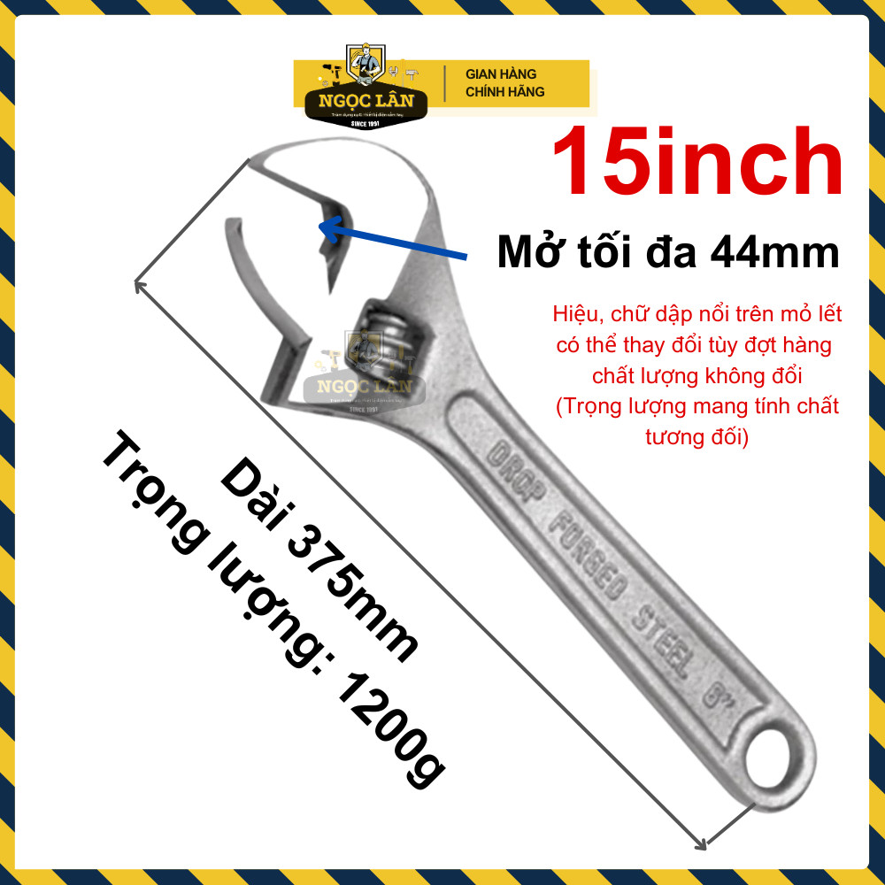 Mỏ Lết Trung Quốc các size 6'', 8'', 10'', 12'', 15'' - Ảnh 8