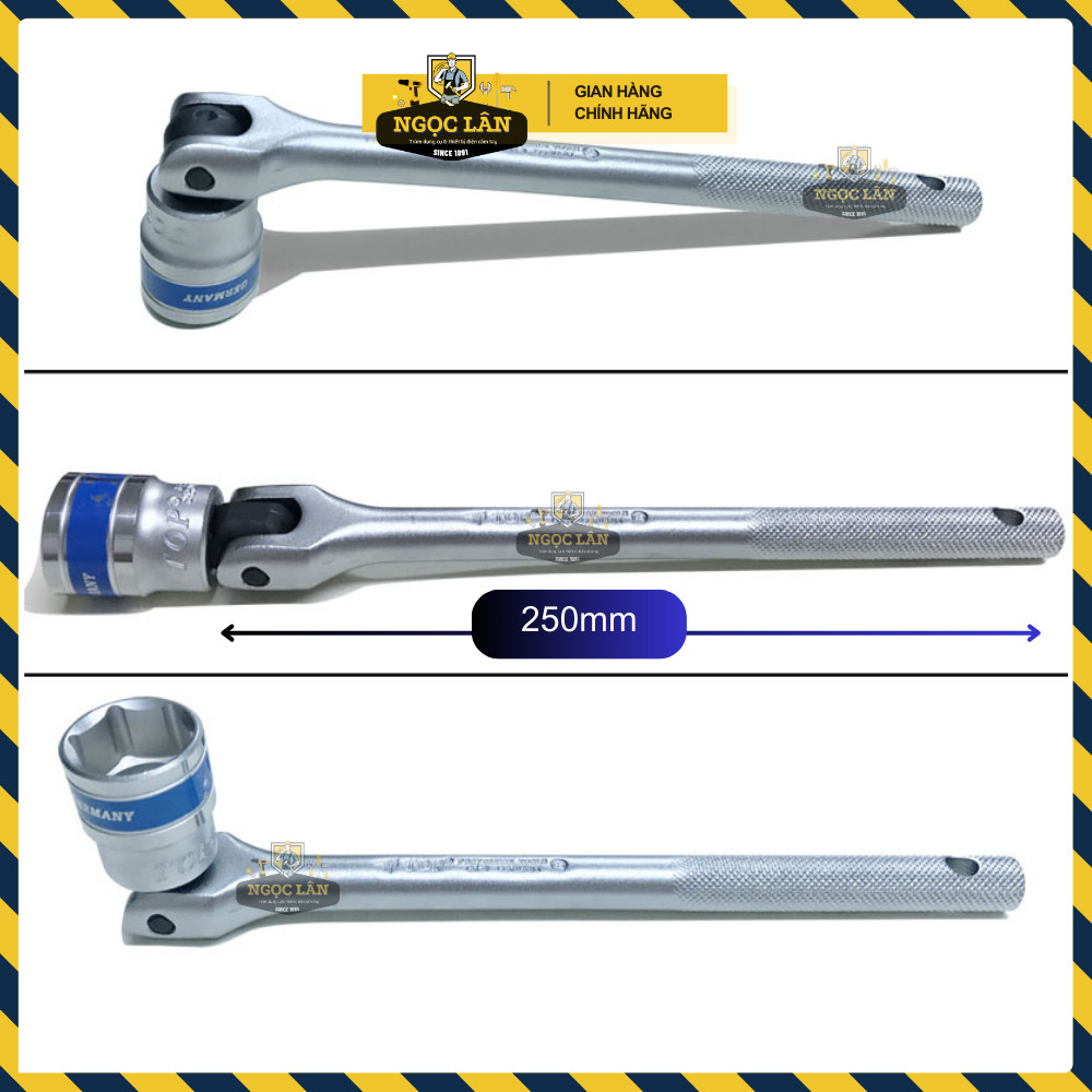 Hàng chuẩn TOP Bộ khẩu tuýp lắt léo 10 chi tiết 1/2'' 10-24mm - Ảnh 3