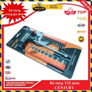 Bộ Tua Vít & Tuýp Chữ T Đa Năng 22 Món Century Sửa Chữa Gia Đình