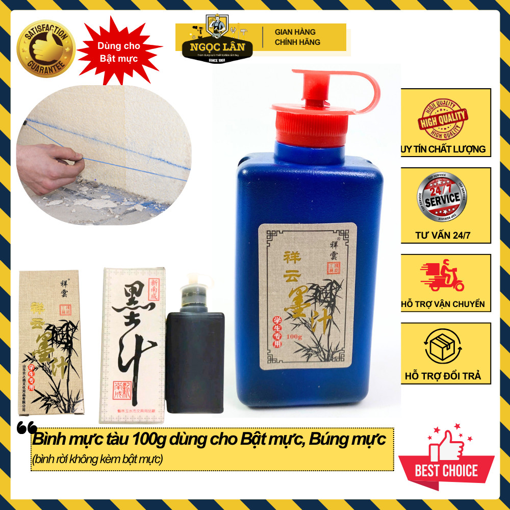 Bình Mực Tàu Rời 100g cho Bật Mực, Búng Mực Xây Dựng