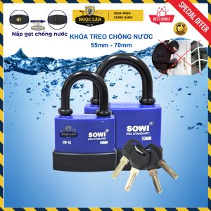 Khóa treo móc chống nước SOWI SW-18 an toàn, bền bỉ