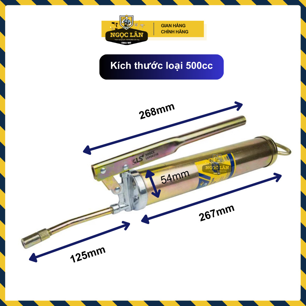 Dụng Cụ Bơm Mỡ Bò Tay LS+ 200-500cc, 7 Màu Cao Cấp - Ảnh 6