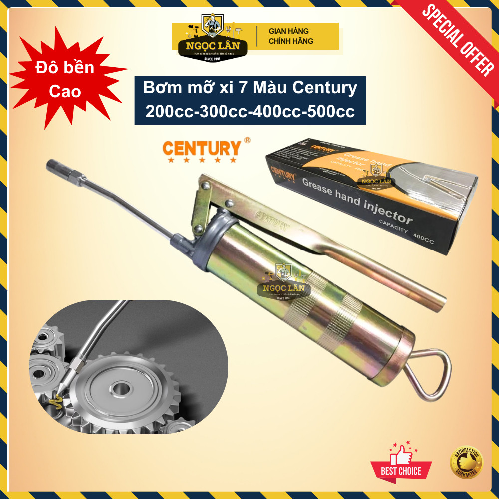 Bơm Mỡ Bò Tay Century Cao Cấp 200-500cc