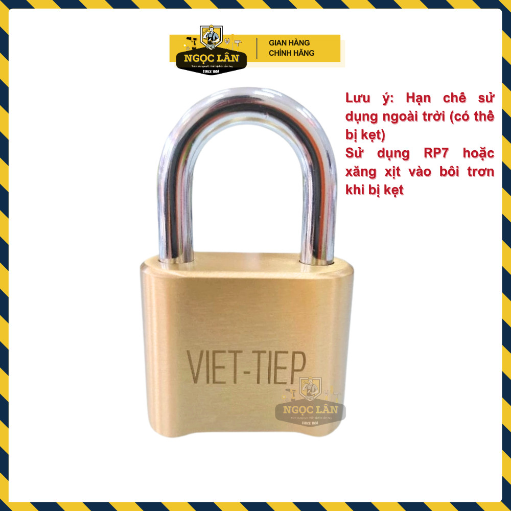 Khóa số Việt Tiệp 5 phân, khóa treo mật mã vàng đồng không chìa - Ảnh 7