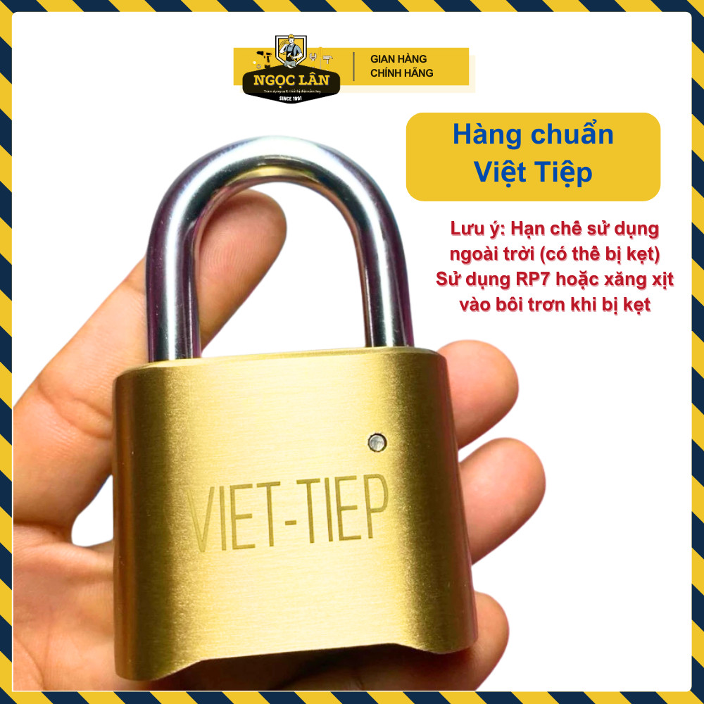 Khóa số Việt Tiệp 5 phân, khóa treo mật mã vàng đồng không chìa - Ảnh 5