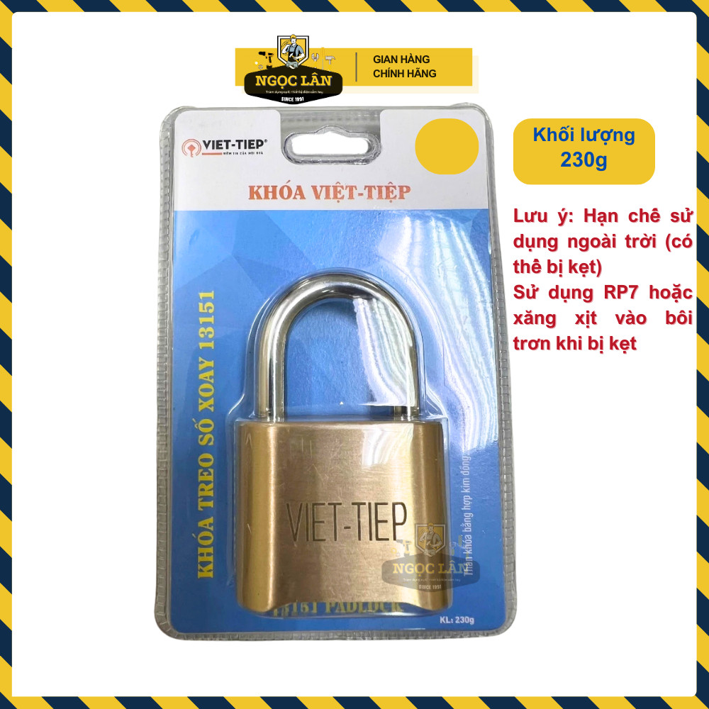 Khóa số Việt Tiệp 5 phân, khóa treo mật mã vàng đồng không chìa - Ảnh 6