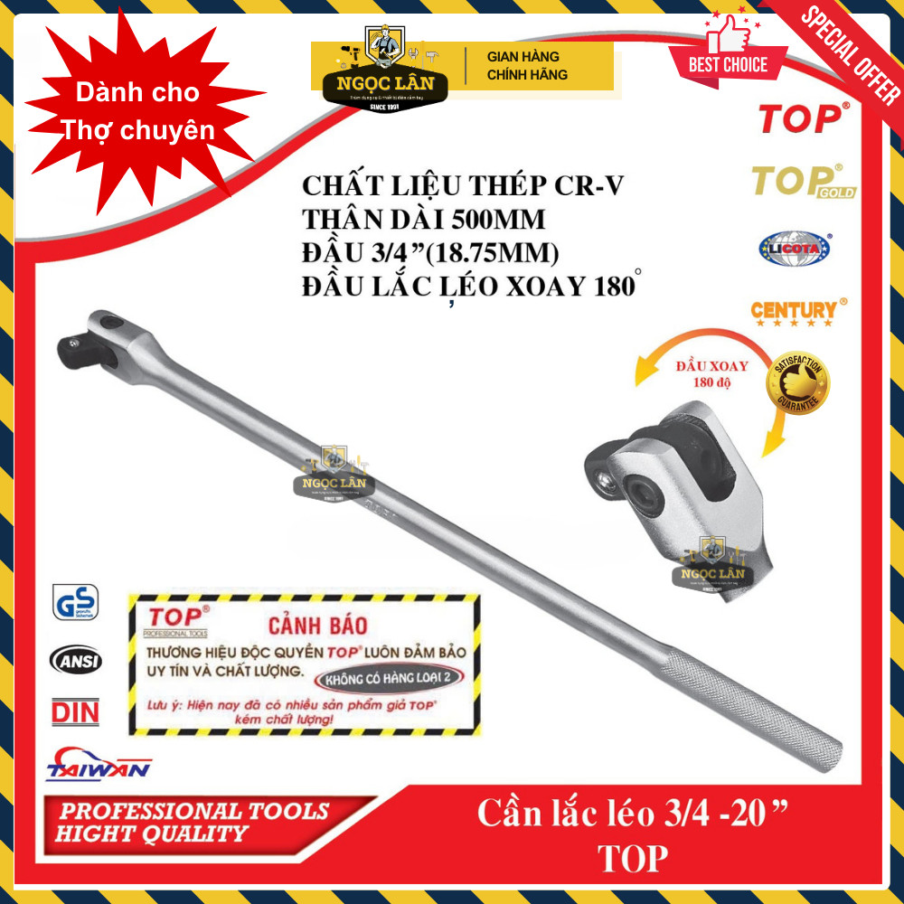 TOP Chính hãng Cần siết đầu lắt léo 3/4 inch dài 20inch