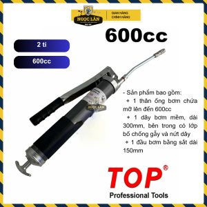 Chính hãng TOP Dụng cụ bơm mỡ tay 600cc (2 ti) LU-BM600