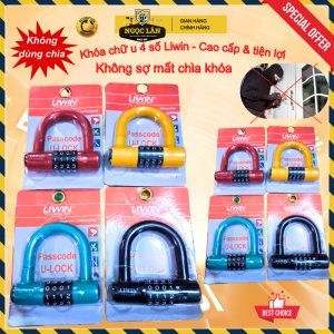 Khóa Số Liwin Chữ U Mật Mã 4 Số Cho Cổng Cửa Cao Cấp
